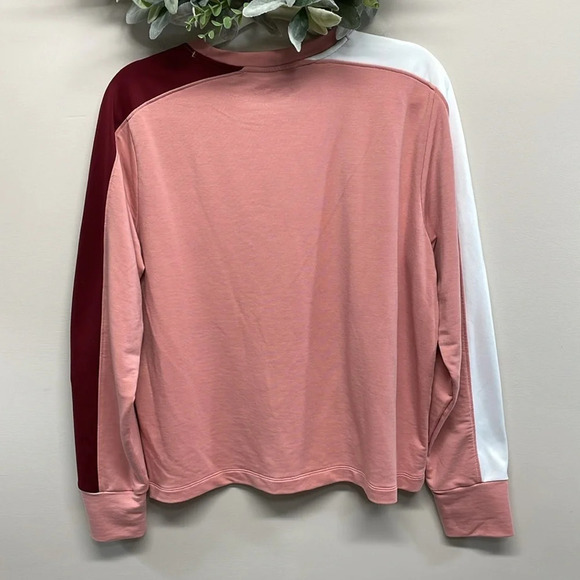 Under Armour Rival Terry Colorblock Crewneck Long Sleeve Loose Fit Top L - Picture 2 of 16